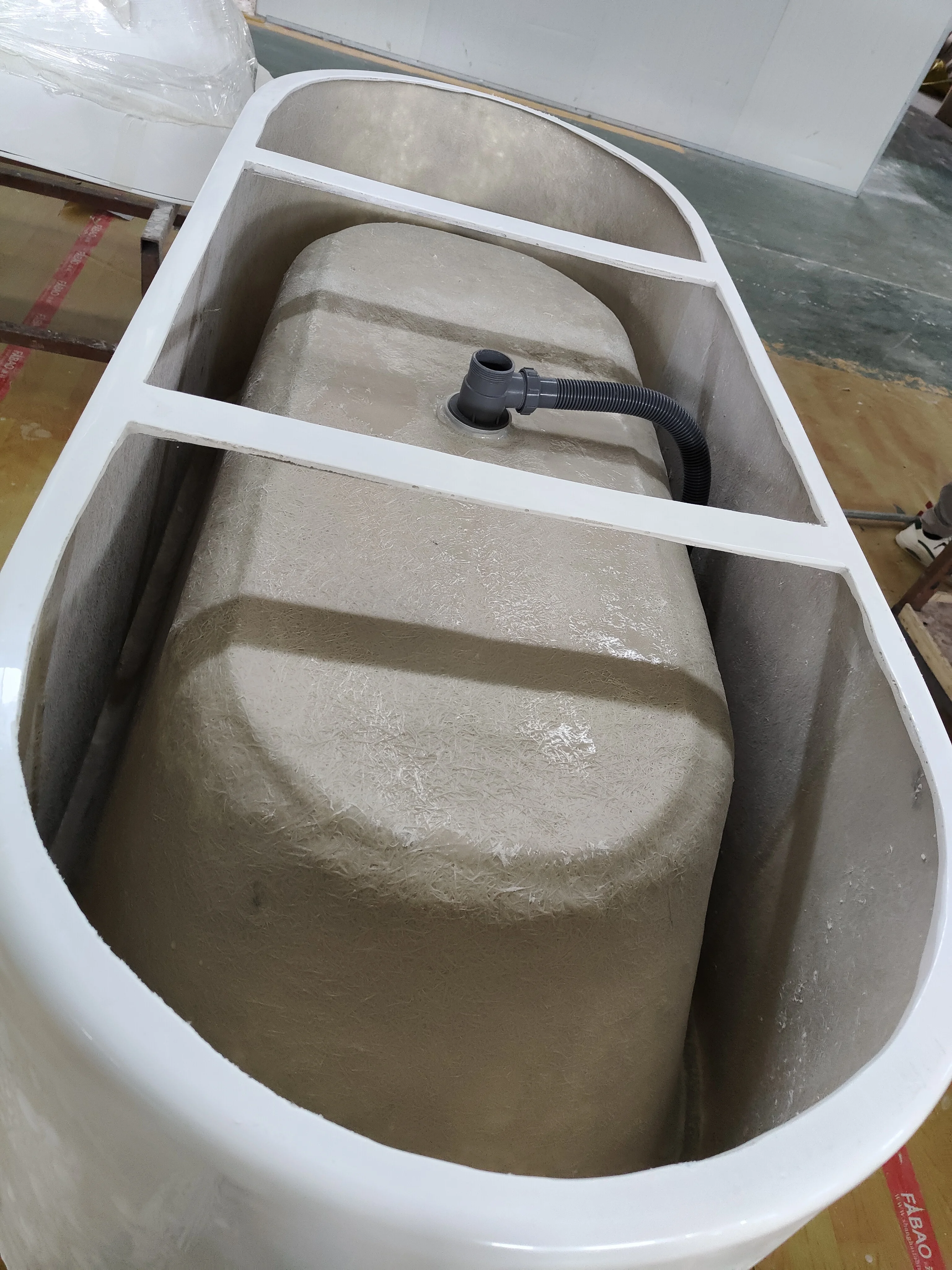 Fabiao Acrylic Solid Surface Stone Free Standing Bathtub Adults Tubs for hotel Bathroom