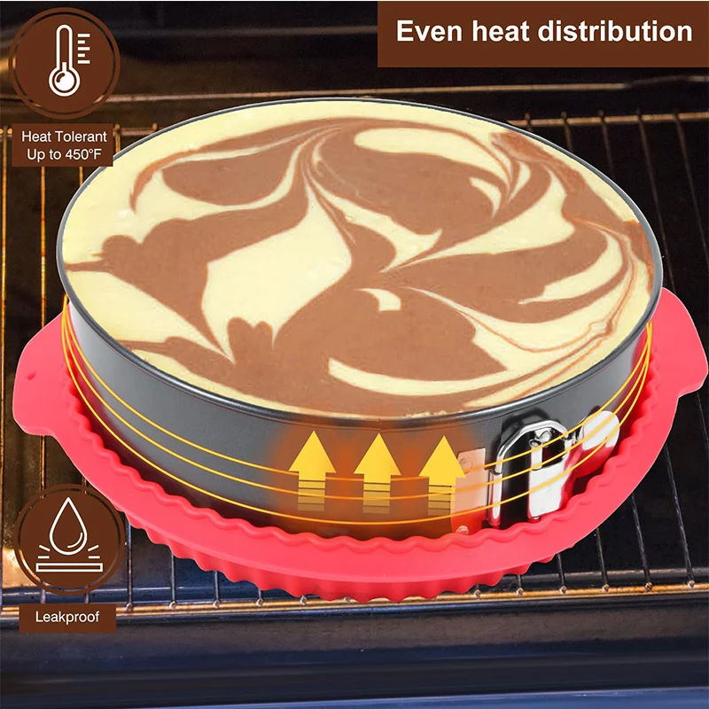 Wholesale 5pcs 4/7/9/10inchs Round Stackable Cake Baking Baking Pans Sets with Removable Silicone Pan for Pastries Egg Tarts