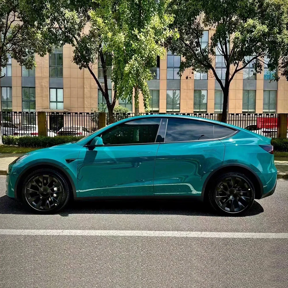 WRAPMASTER 1.52*18metre PET Gloss Crystal Hell Green Car Wrap Vinyl Rolls paint wrap