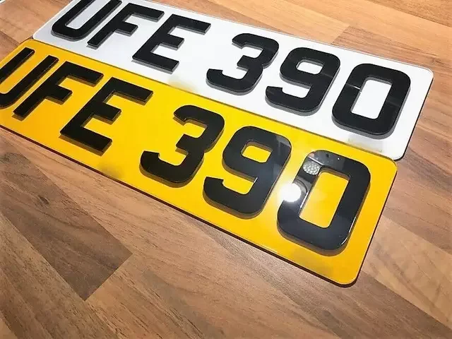 Mirrorized Acrylic Letter UK 4D Laser Cut Letters For Number Plates 3D Customised License Number Car Plate