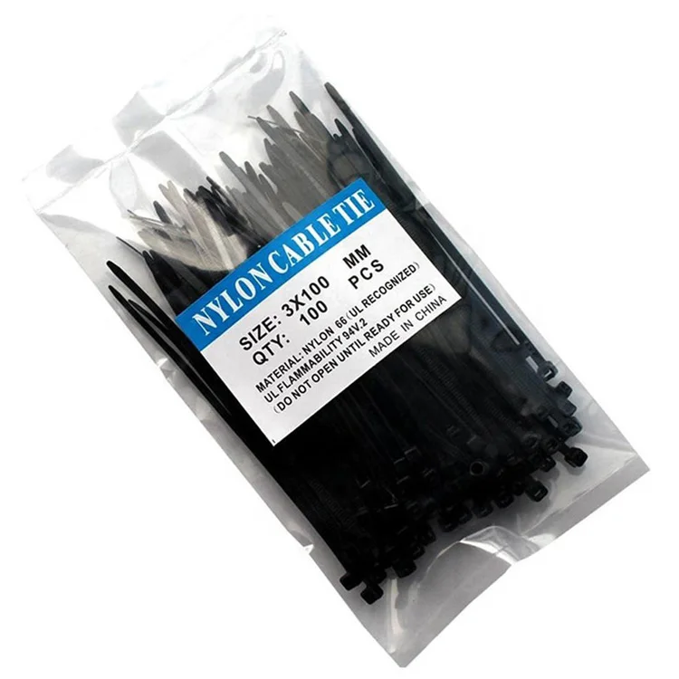 China supplier nylon 66 pa 66 material plastic nylon cable tie supplier cable clamp strap wraps