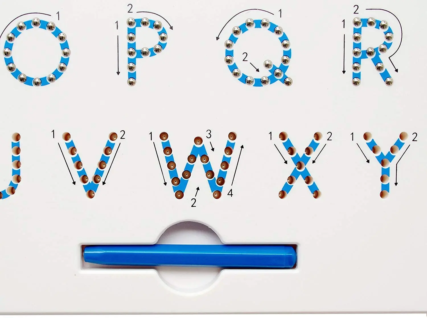 Alphabets Board with Stylus Pen DIY Mag Pad English Tracing Board Educational Toy Magnetic Drawing Board