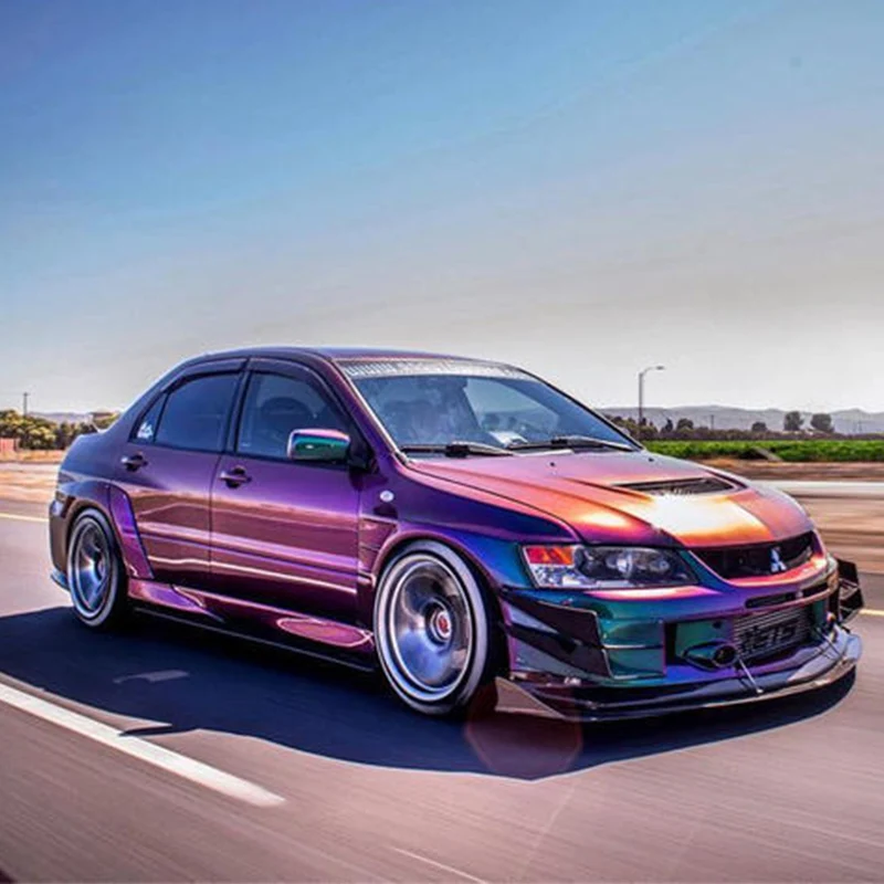 SCHANLEY Self Adhesive PVC Material Vehicle Vinyl Roll  Car Wrapping Foil Carbon Fiber Chameleon Sticker For