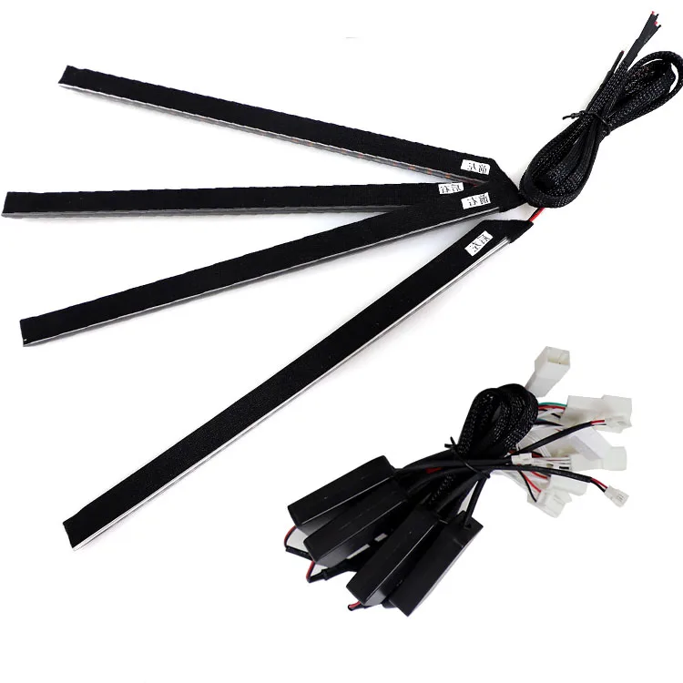 Wholesale LED Car Mood Light Car Flashing Lights Door Interior Flexible Strips Atmosphere Car Light for Prado