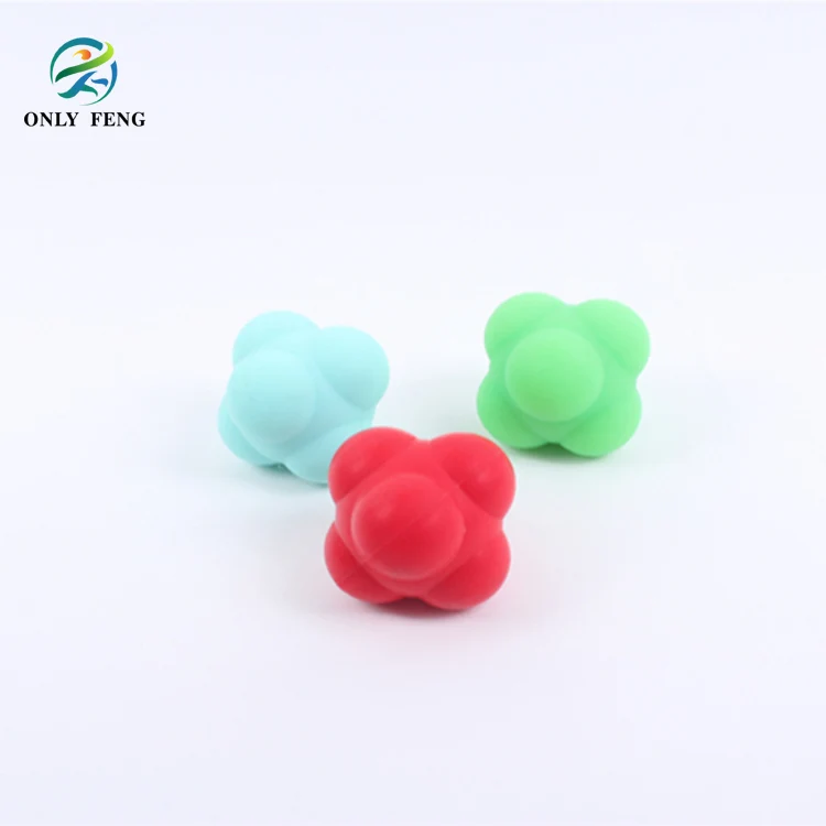 Random Bounce Coordination Rubber Reaction Ball Agility Speed Trainer