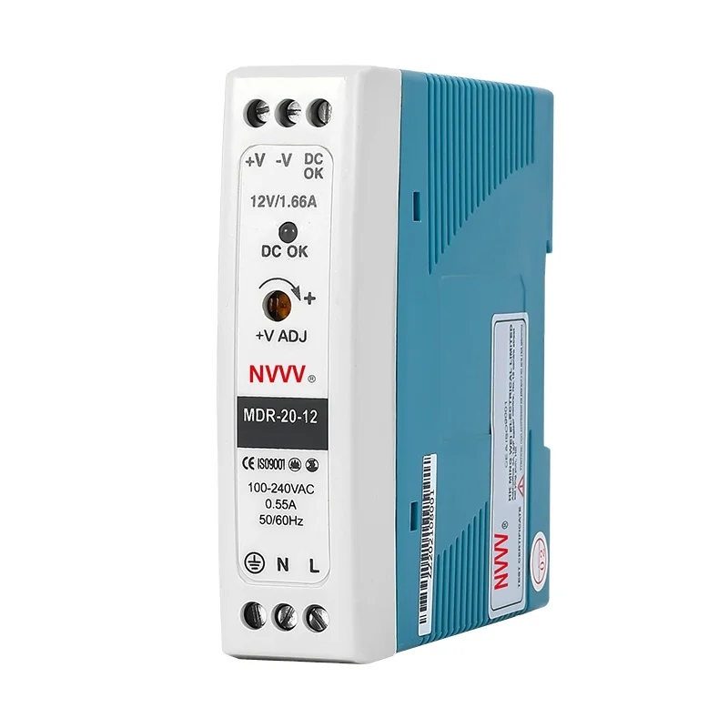 MDR 20W Switching power supply MDR series AC to DC Power 20W 12V  SMPS din rail MDR-20-12
