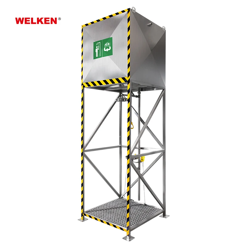 EYEWASH SHOWER CABIN decontamination shower Eyewash Room eye wash booth 304 316 stainless steel emergency shower