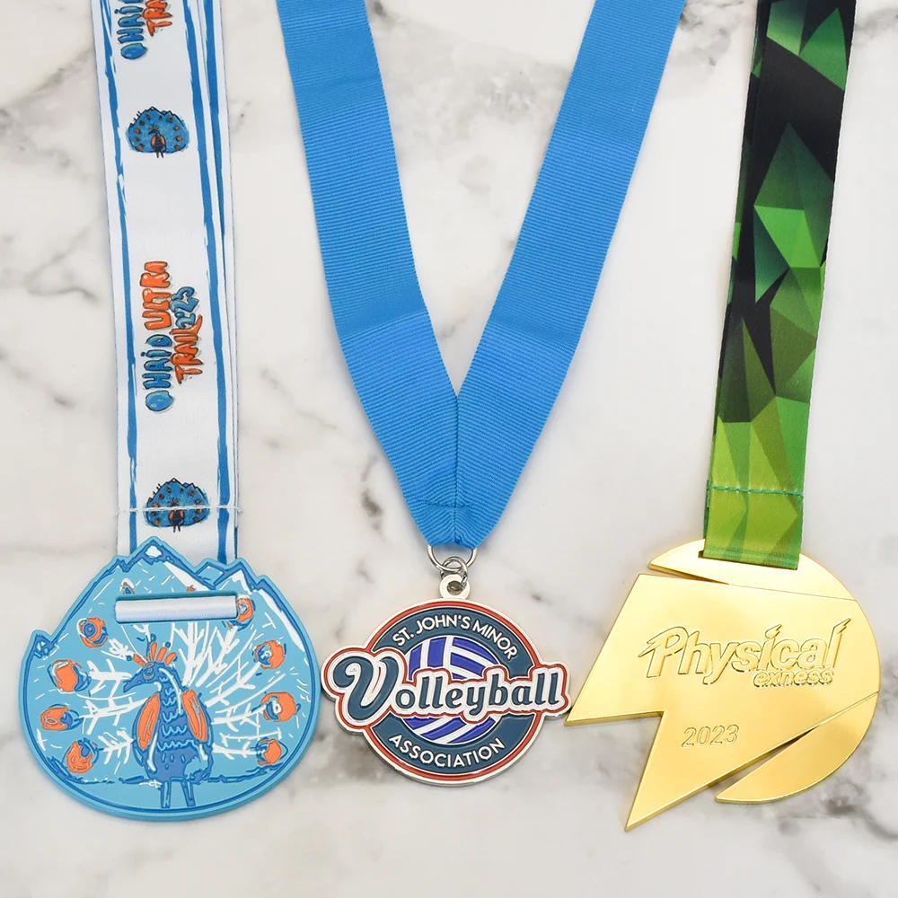Wholesale Design Your Own Logo Blank Zinc Alloy 3D Gold Award Marathon Running Custom Metal Sport Medal