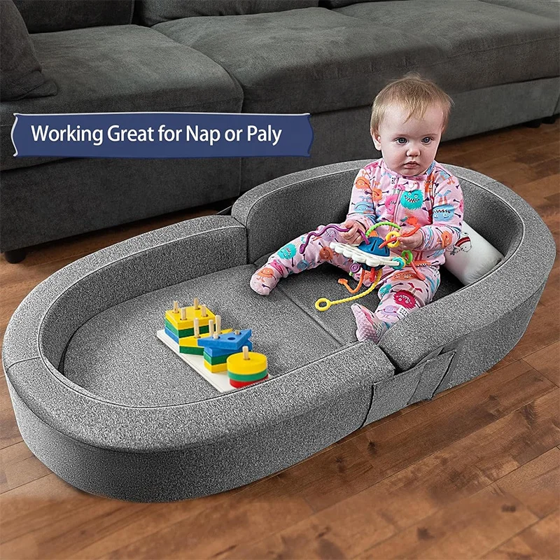 2 in 1 living room indoor outdoor travel infant sofa cum chair stackable soft cushion seat foldable baby sofa chair