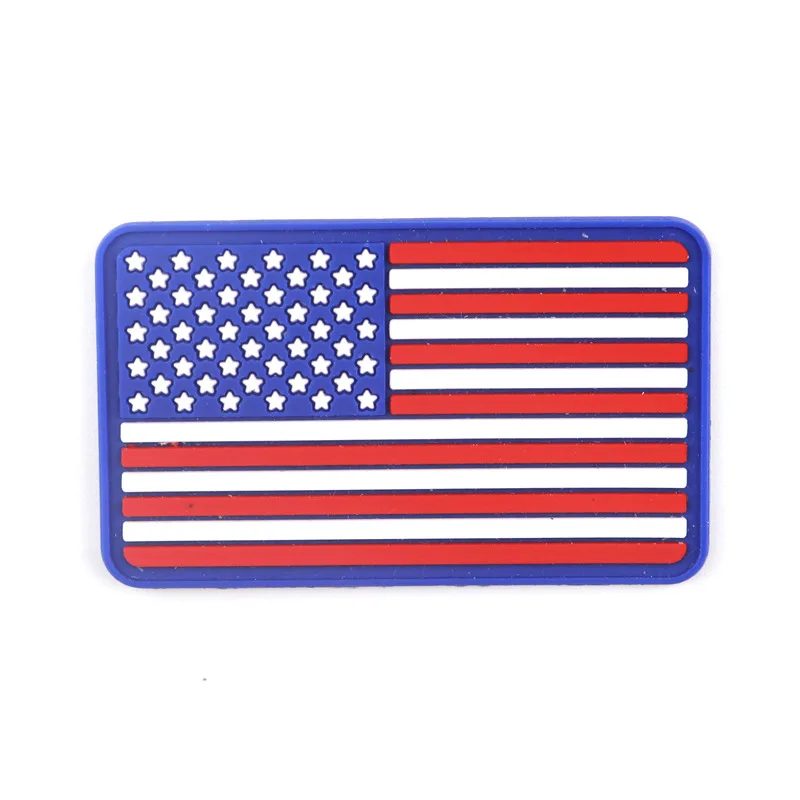 Изготовленный на заказ логотип резиновый ПВХ патч значки для шляпы крючок Швейные патчи мягкий силиконовый 3d тисненый Национальный флаг Резиновый одежды