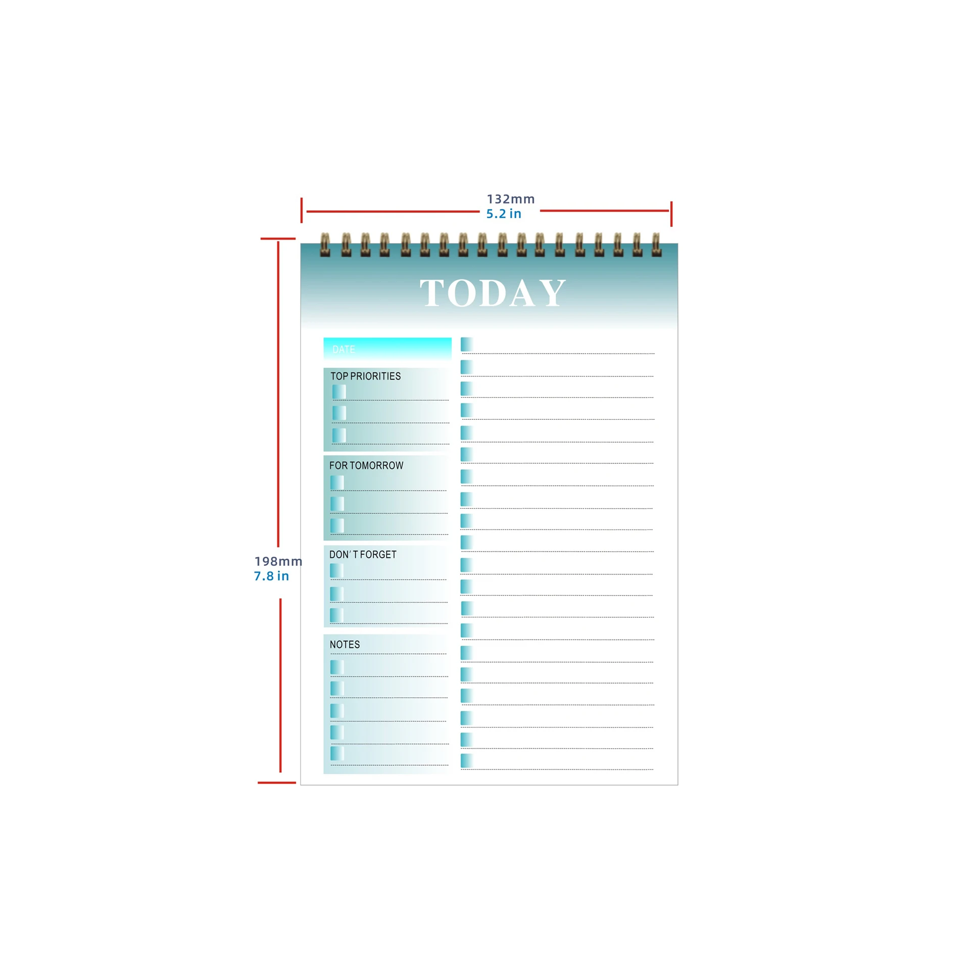 Notepad Daily Planner Weekly plan schedule notebook recipe planner To Do List Today Plan self-discipline
