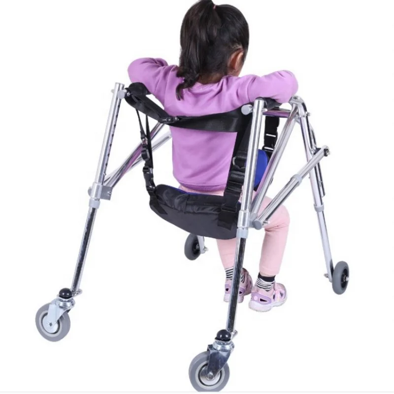 Foldable child walker lower limb training standing frame child walker