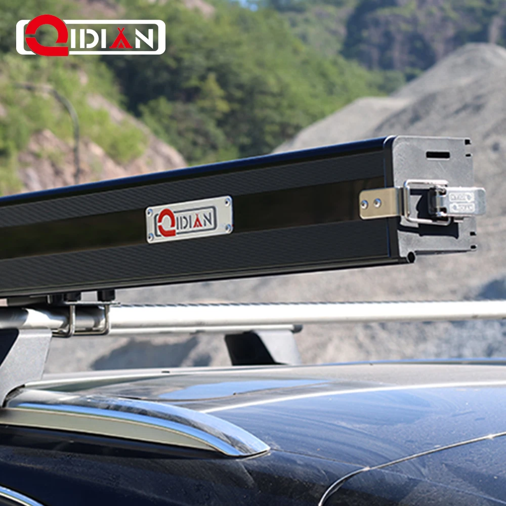 250*250 CM 4WD High Quality Overland Vehicle SUV Truck Aluminum Case Car Side Retractable Awning  UV Protection