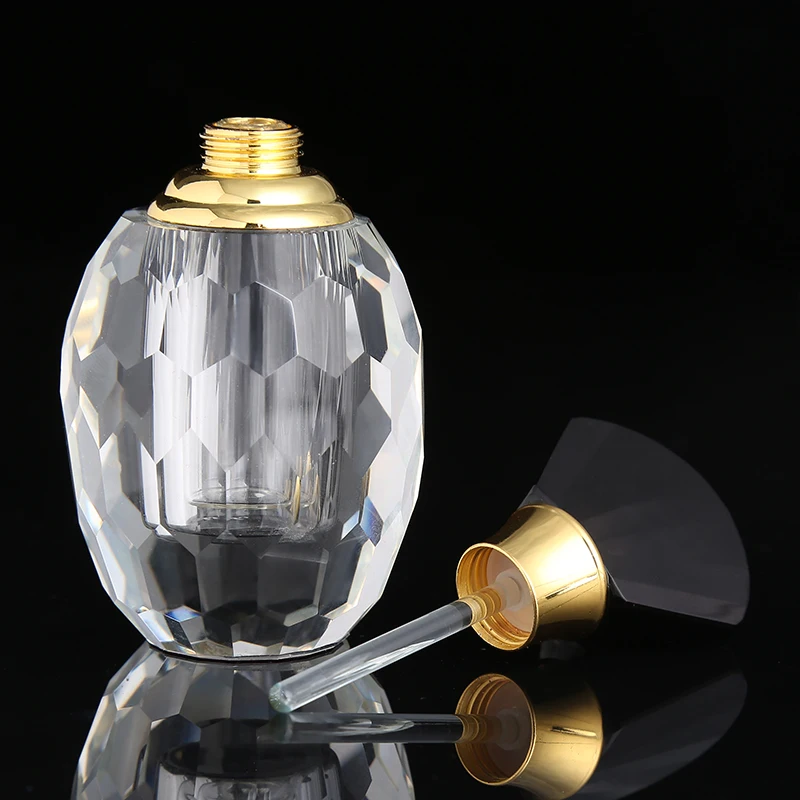 CJ -Wholesale Modern 3ml Luxury  Decor Home Bedroom Centerpiece Empty Attar Crystal Perfume Oil Bottle