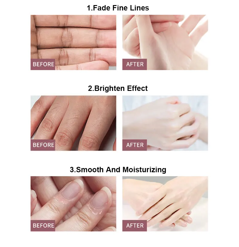 OEM Private Label Skin Care Whitening Hand Mask Hand Whitening Mask Nourishing Hand Mask