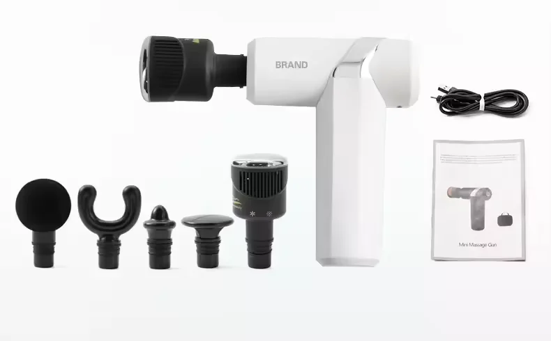 High Quality Best Budget Handheld 30 Speed Body Heat With Case Percussion 6 Head Hot And Cold Gun Massage