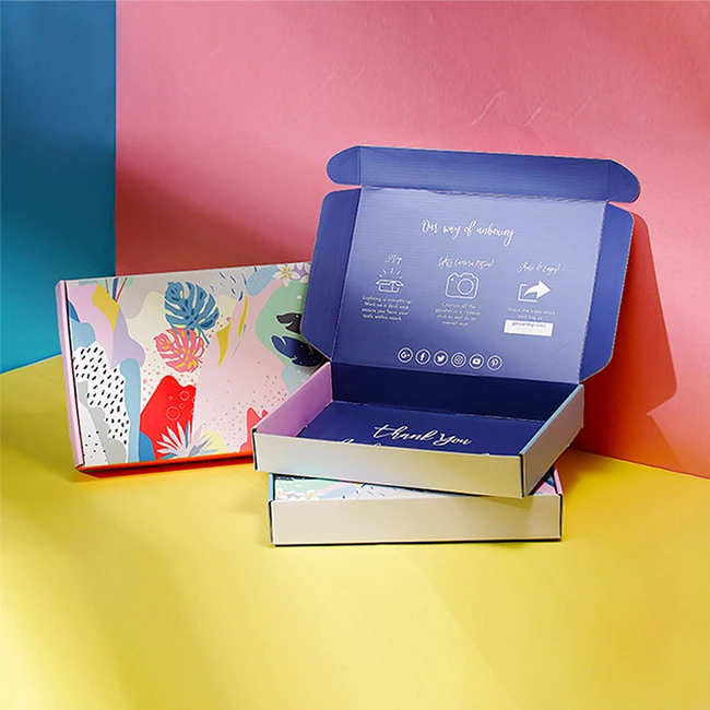 Custom colorful printing paper beauty products packaging box sleeves with paper box