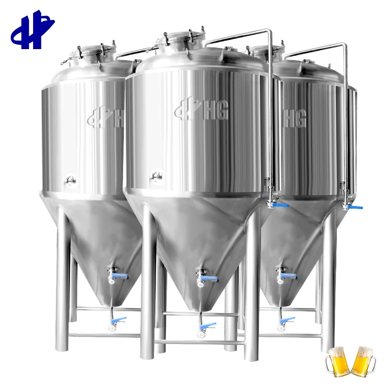 1000L 1500L 2000L stainless steel cylinder isobaric fermentation tank conical equiment