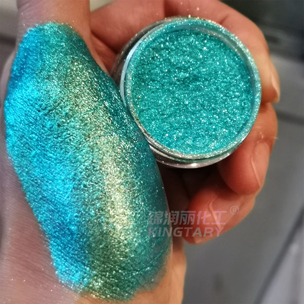 Manufacturers high pigment sparkly duochrome Chameleon Mica Powder loose eye shadow pigment