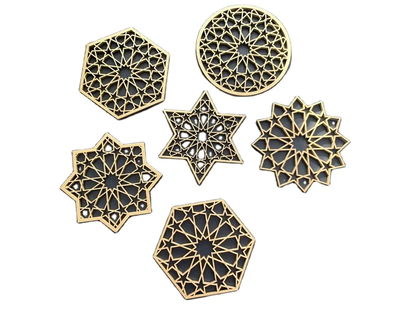 Ramadan Tree Decoration Set of Eid Mubarak Stars Ramadan Kareem House Warming Gift Muslim table decor Islamic pattern Wall Art