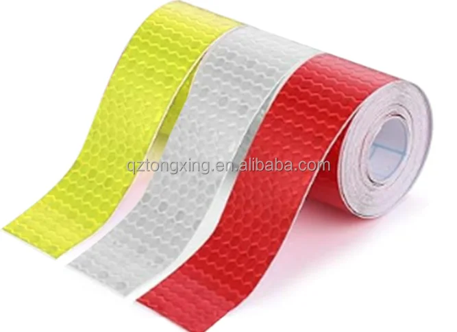 Safety red and white DOT-C2 high visibility reflective tape for truck and road