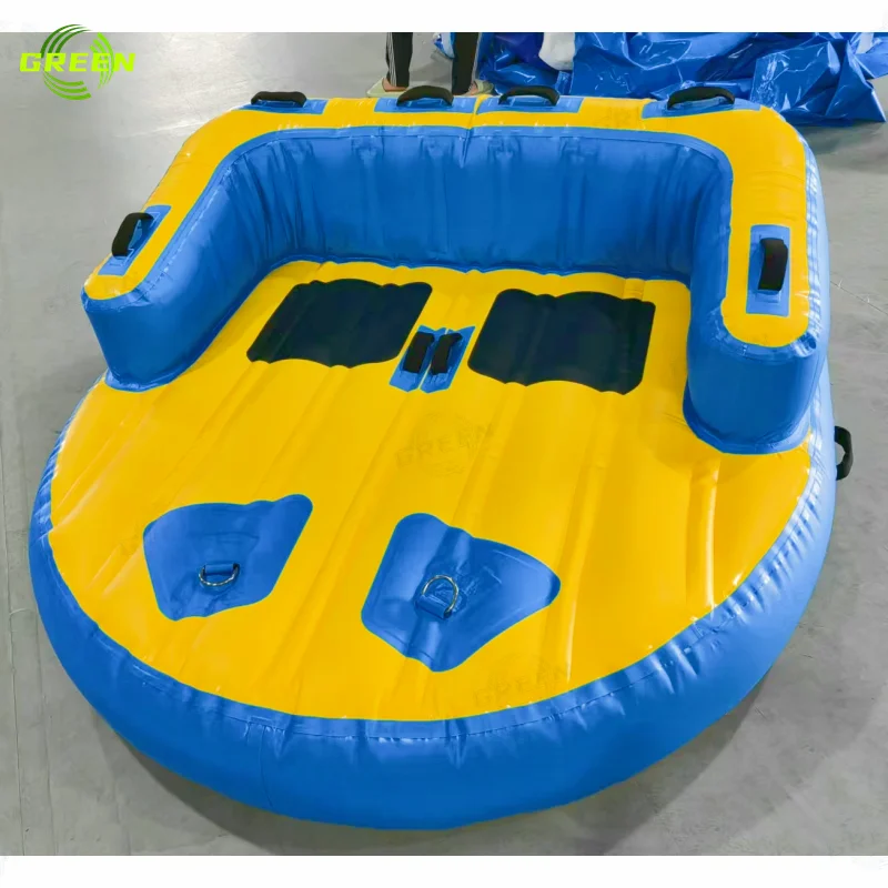 2-Person Inflatable Towable Sofa 2-Person Towable Tube Thick PVC Flying Ski Tube Disco Towable Tube Water Water Play Equipment