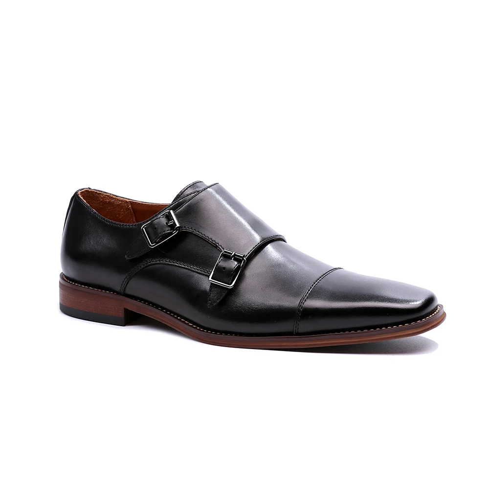 
Custom Designer Geniune Leather Formal Men Monk Strap Dress Shoes 
