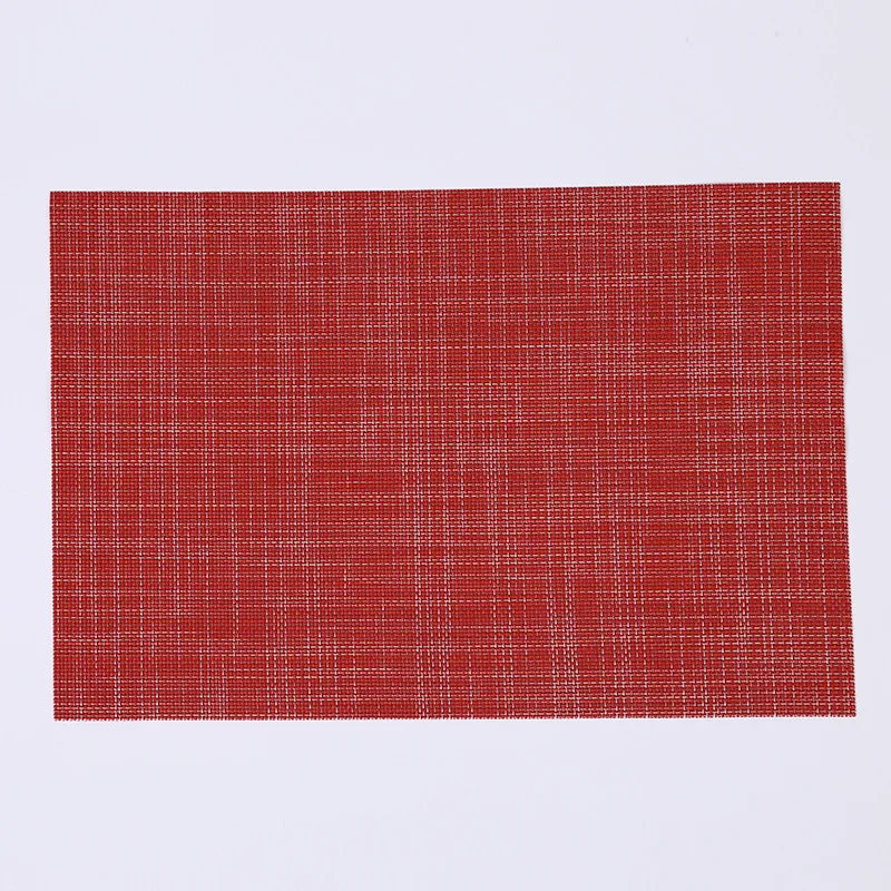 
New Arrival Woven Waterproof Non-Slip Colorful PVC Heat Insulation Kitchen Dining Table Mat 