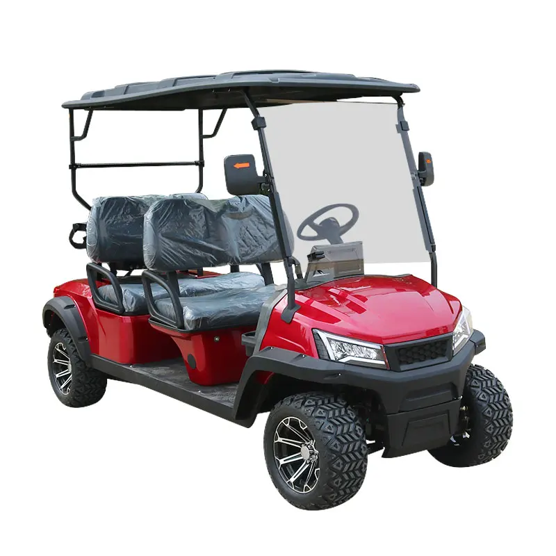Sightseeing Bus CE Certification Battery Powered Solid Wheel 4 Seater Electric Golf Hunting Cart Buggy
