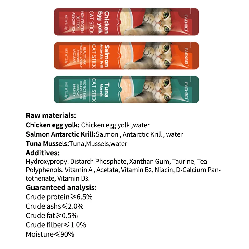Factory Price  Pet nutrition diet Cat treat stick Pet treats For Kittens