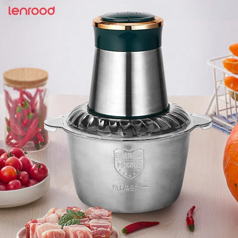 Lenrood Meat Grinder Multifunctional LR-0081 Stainless Steel 200W 2L Large Capacity Household Meat Grinder & slicers