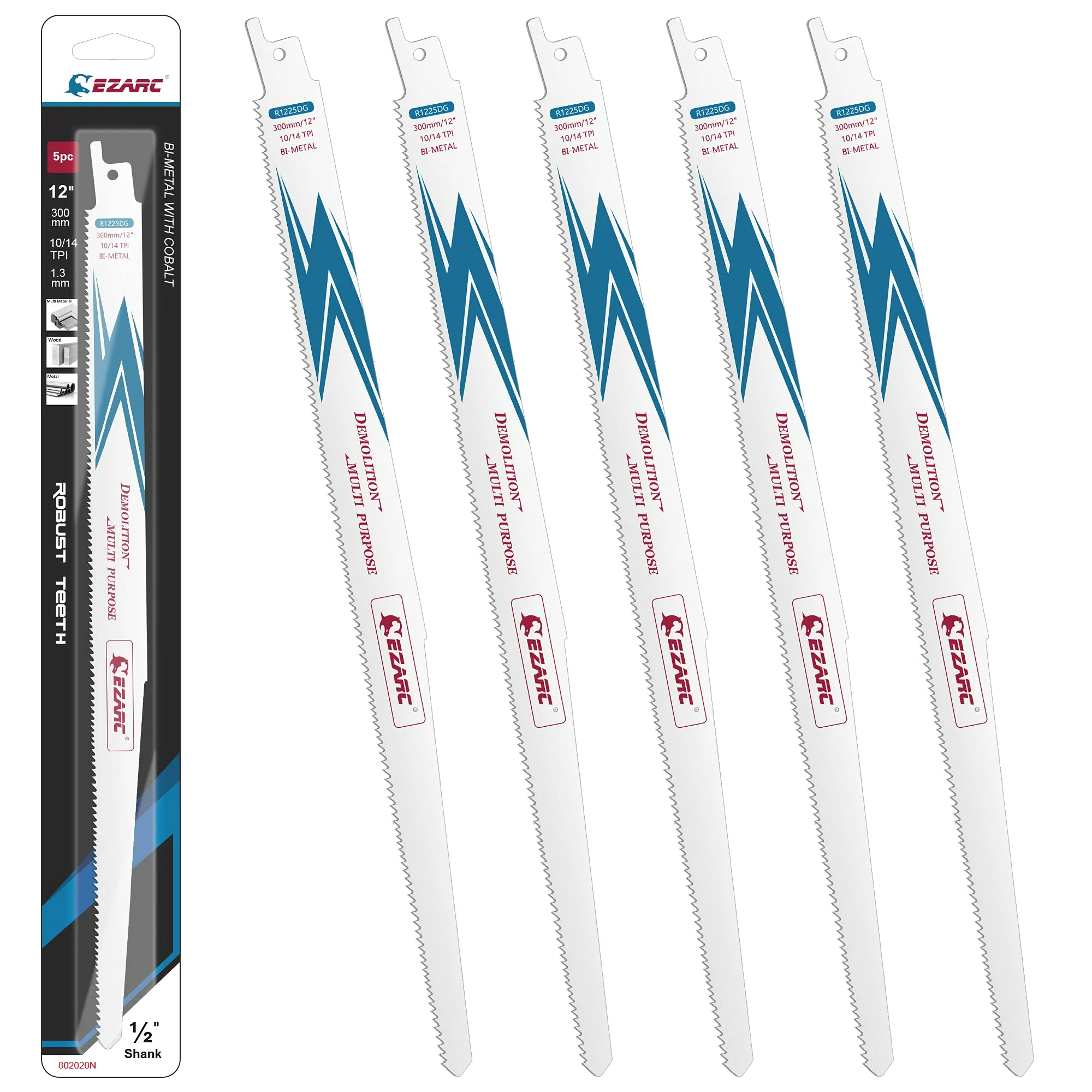 10/14TPI,12 Inch Multi Purpose M42 Bi-Metal Sawzall Blade Reciprocating Saw Blade