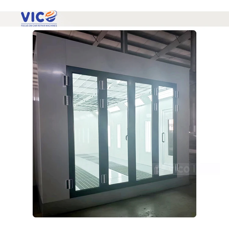 VICO 4 Big glass window Car Painting Booth Auto body shop Painting Booth and Baking Oven #VPB-SD88 with factory outlets