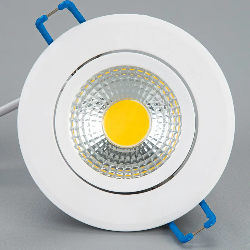 White Aluminium Recessed Angle Adjustable 3W 7W COB LED Spot Light