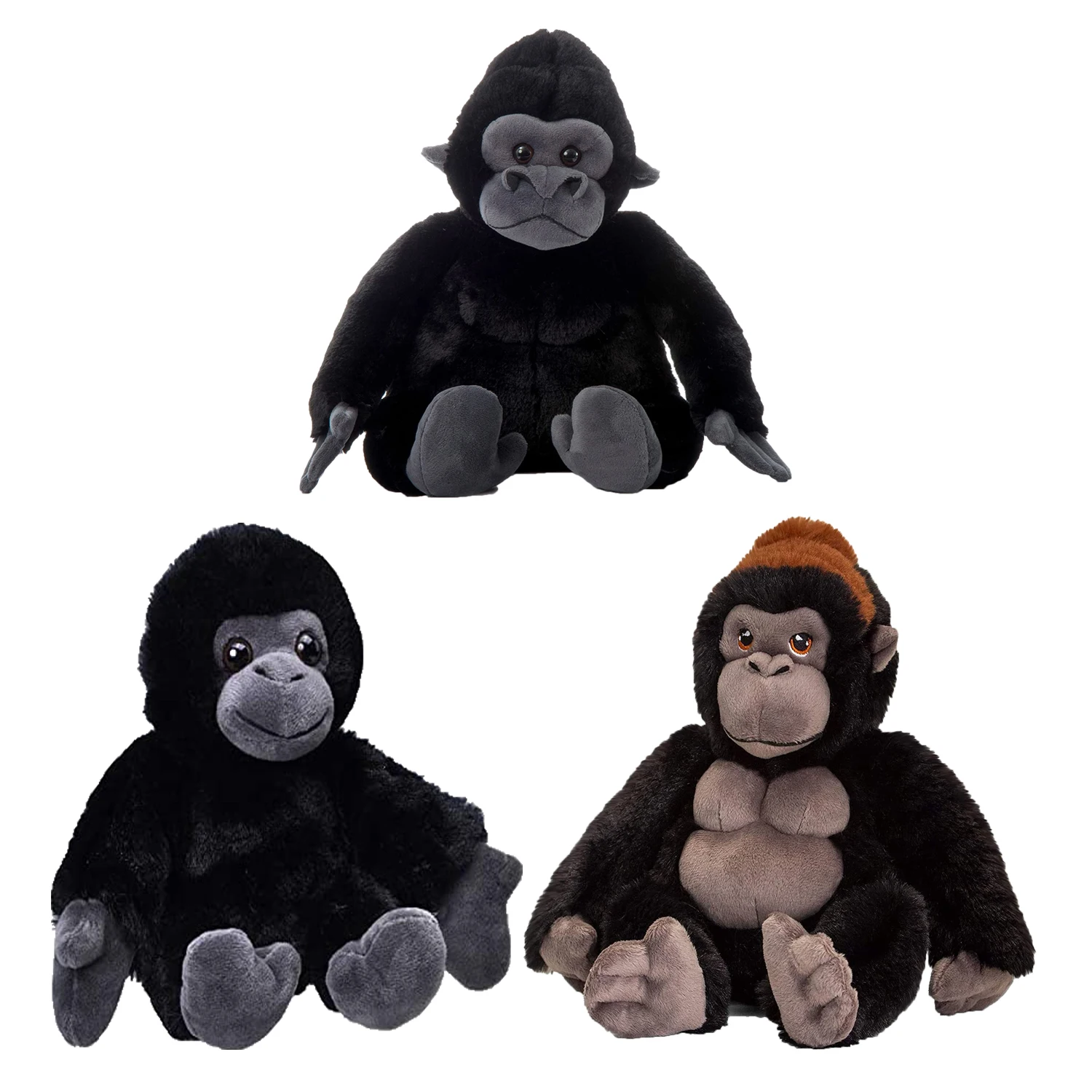 Wild Life Realistic Stuffed Animal Gorilla Plush Toys Zoo Trip Souvenir Presents For Children Personalized Brand Doable