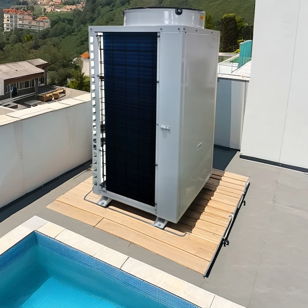 42kw Commercial Smart Wifi App Controlled Electric Air Source Metal Heat Pump Water Heater Winter Home Hotel Hot Water Heating