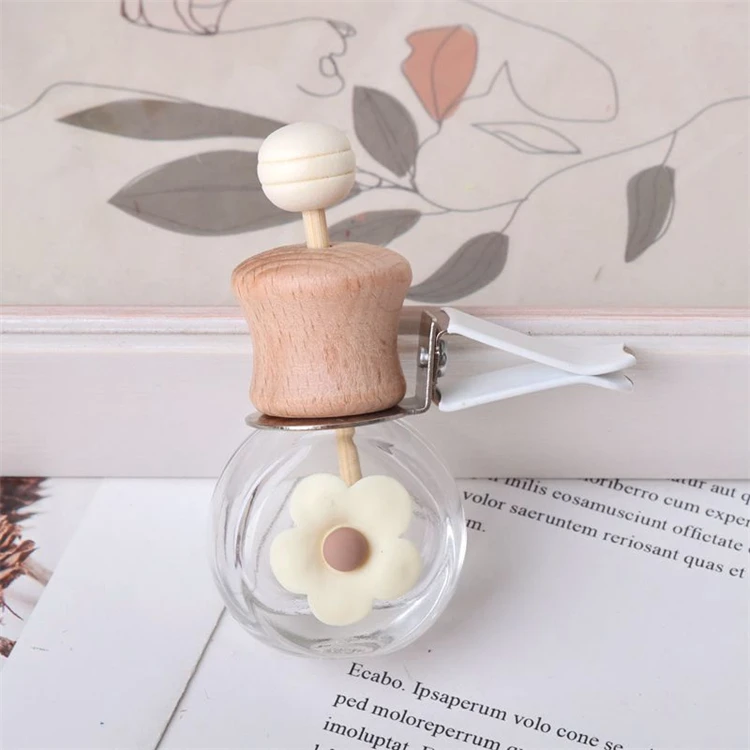 Car Air Perfume Bottle for Essential Oils Diffuser Air Freshener Pendant Bottle Gourd Shaped Empty Glass Bottle