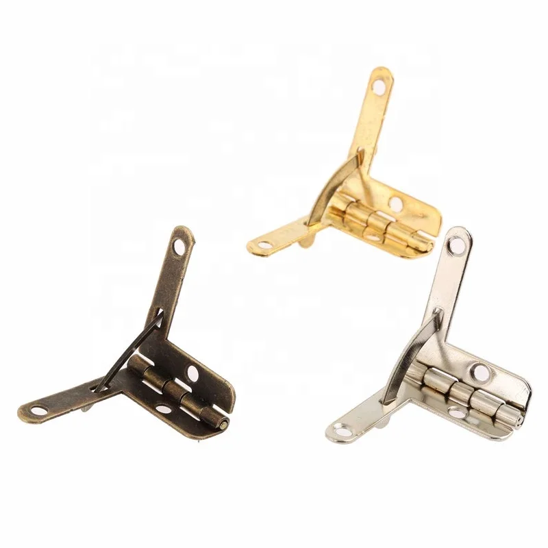 Angle Support Spring Hinge Lid 90 Degree Hinge for Antique Jewelry Gift Wine Case Watch Box Wood Lid Hardware 28*21mm