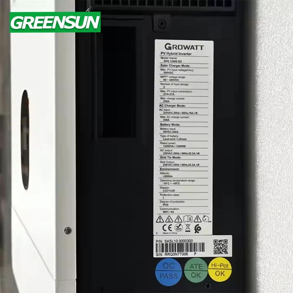 В наличии гибридный инвертор Growatt SPF 12000 ES солнечный для энергетической системы 12 кВт инверторы