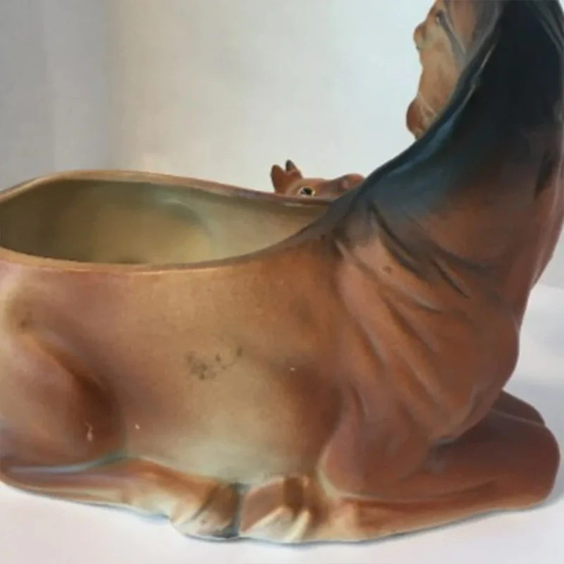 OEM hot selling Custom wholesale vintage small animal planter ceramic horse flower pot