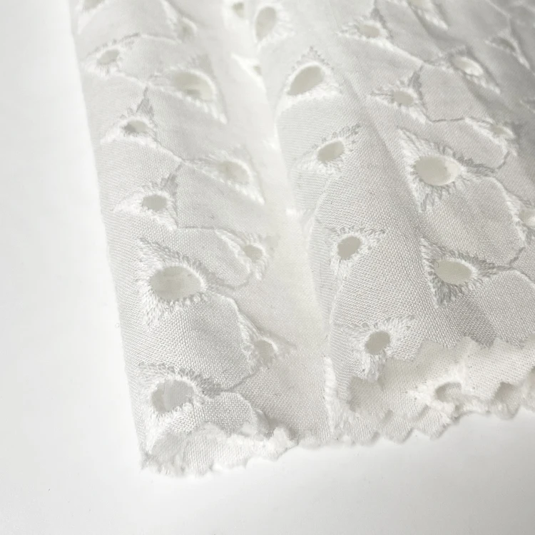 Коллекция 100%, хлопковая вуаль, окрашенная ушко, ткань с геометрической вышивкой от производителя для женщин и девочек