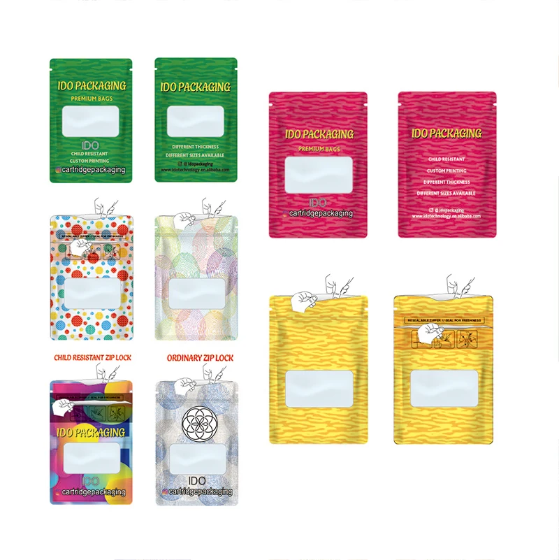 3D 3.5 Mylar Bag Candy Ziplock Smell Proof Waterproof Bag Special Shaped Packaging Self-sealing Herb Storage Resealable Bag