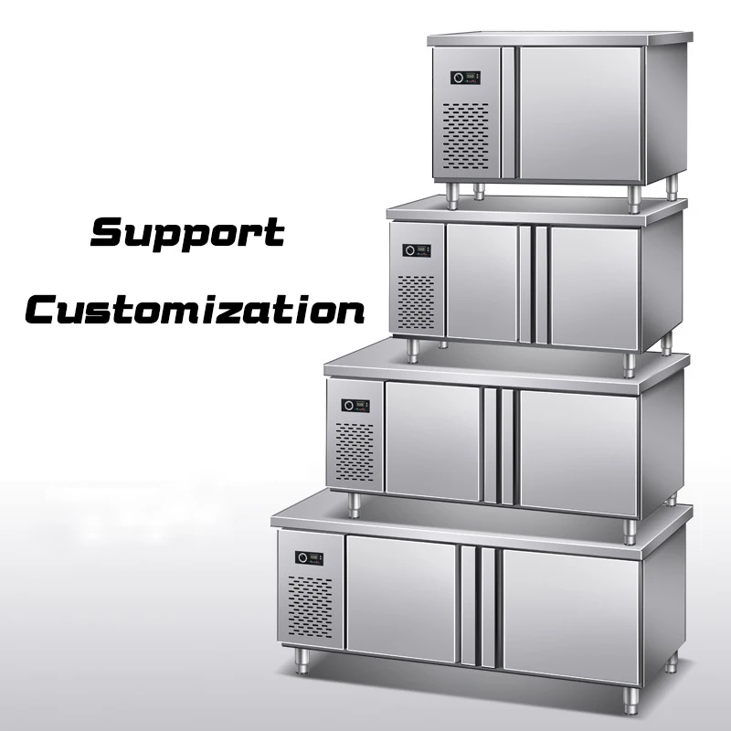 Commercial Kitchen Stainless Steel Work Refrigerator Table Under Counter Fridge and Workbench Refrigerated