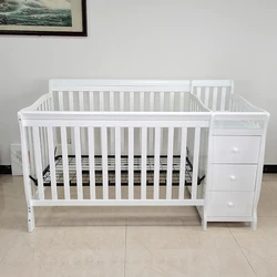 New Born Wooden Baby Bed Crib Babies Sleeping Furniture Cot Set Cunas Para Bebe Cradle bedding set For babies