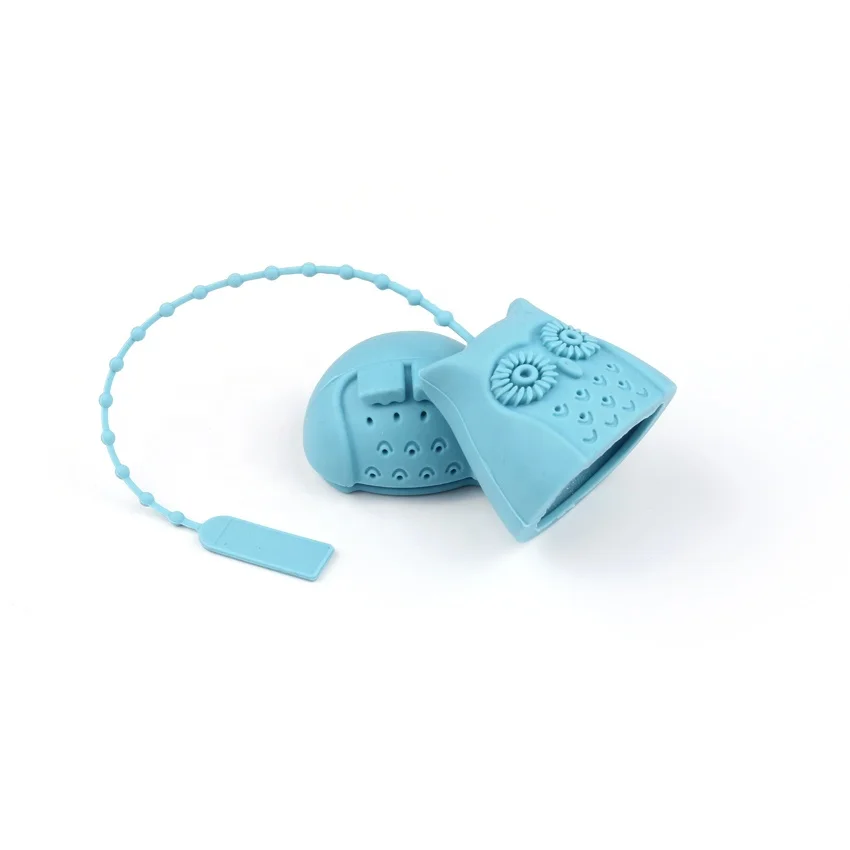 Wholesale owl silicone tea maker reusable filter tea tools or kitchen stainless steel tea infuser
