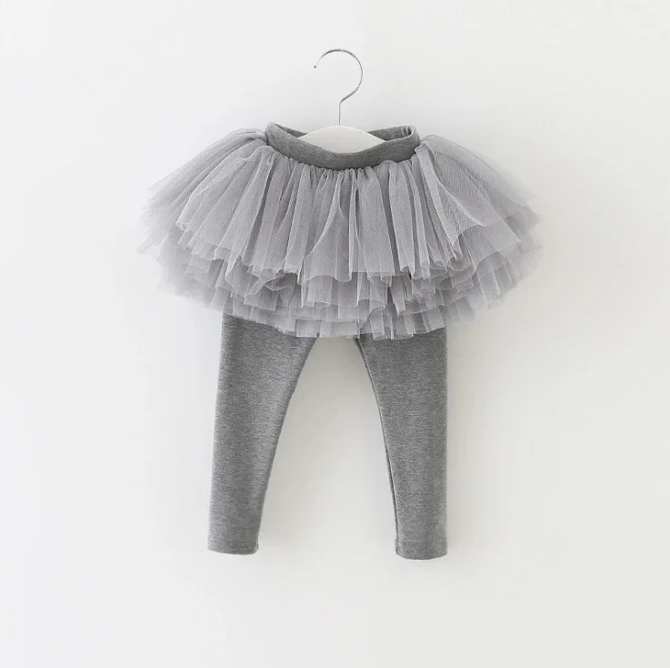 2022 New Girls Fluffy Tutu Skirt Pants Gradient Baby Skirt 6 Layers Mesh Puffy Tulle Skirt Trousers for 2-8Y Kids