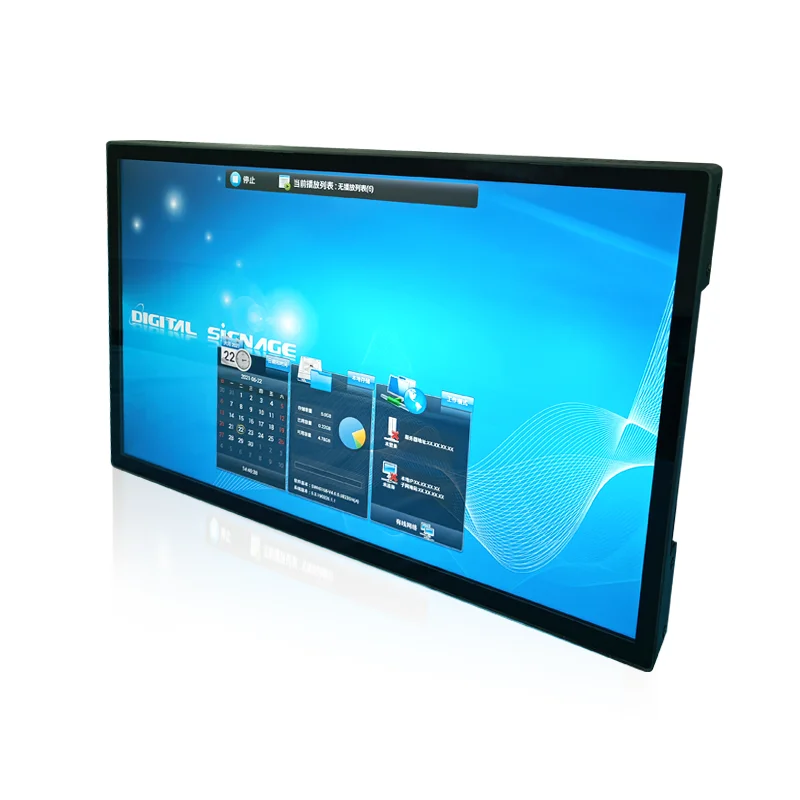23.6inch LED  wall hanging digital signage and displays HD ultra-wide digital screen displays hotels and retail displays