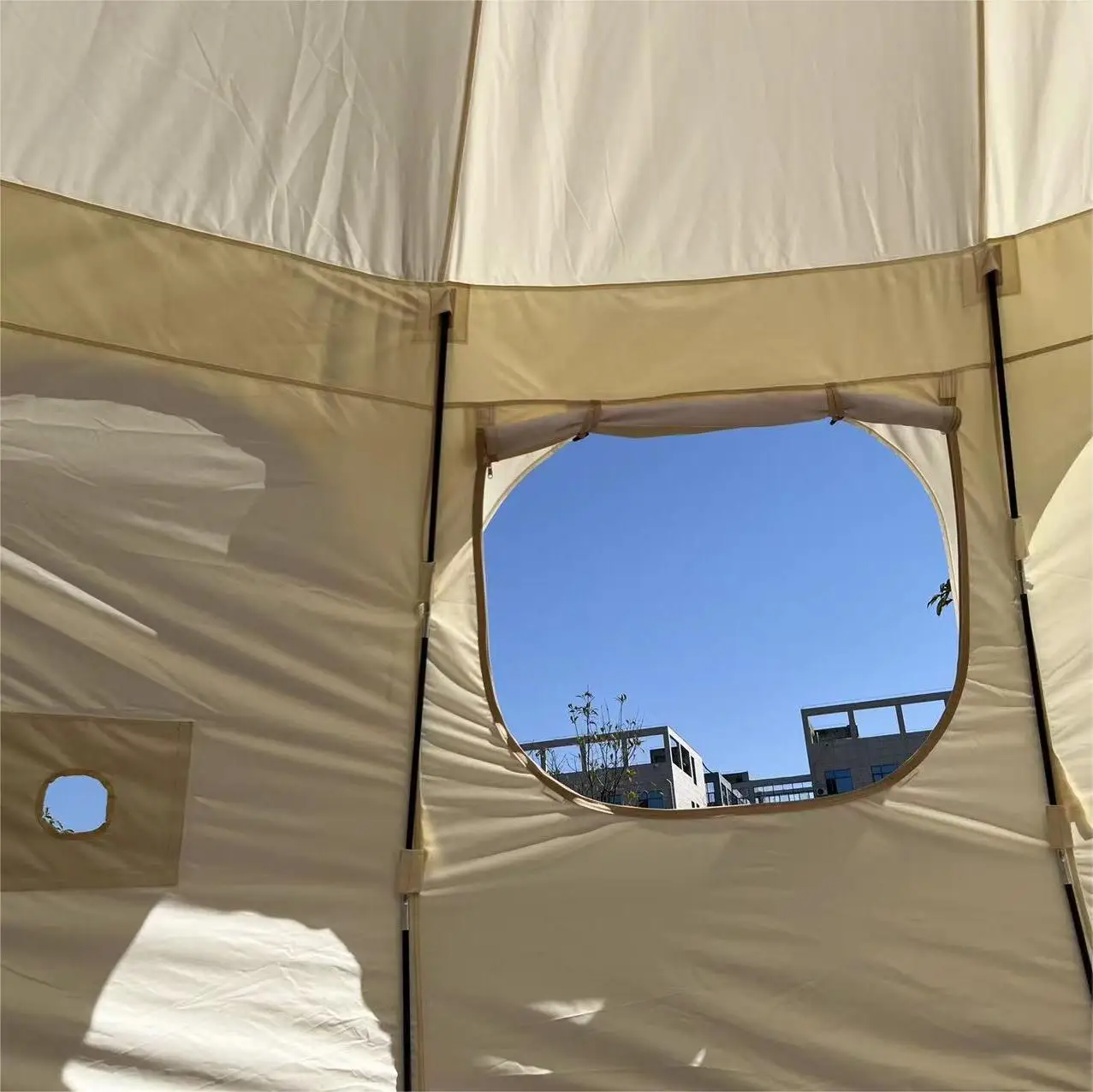 Large Space Waterproof 3m 4m 5m 6m 7m Cotton Canvas Bell Tent for Glamping