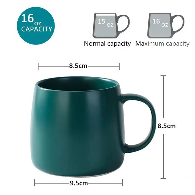 Customized Cereal Advertising Gift Ceramic Cup 16oz Large Capacity Cereal Ceramic Bowl Customized Logo Ceramic coffee water Cups