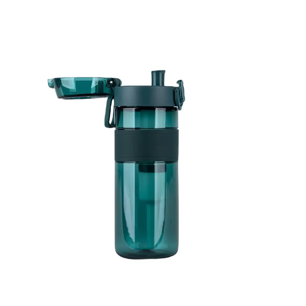 Professional Green Grey 500ml Tap Water Purifier Portable Outdoor Water Filter Bottle